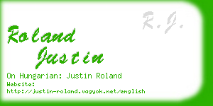 roland justin business card